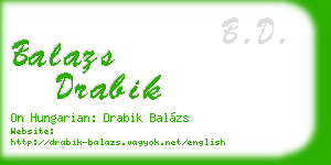 balazs drabik business card